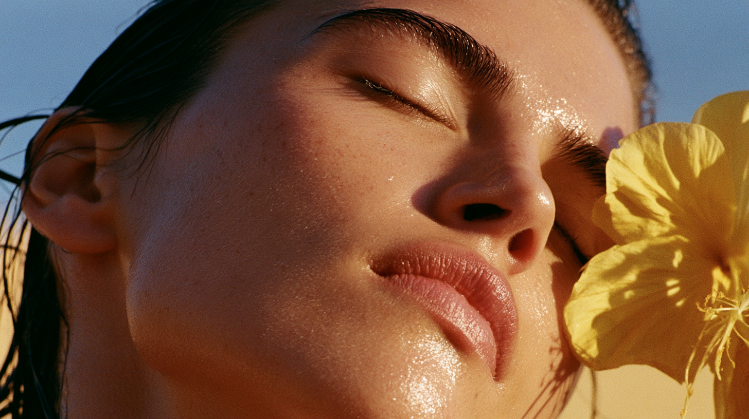 Femme au soleil avec une fleur jaune, illustration d’une sélection de cadeaux bien-être pour prolonger l’été