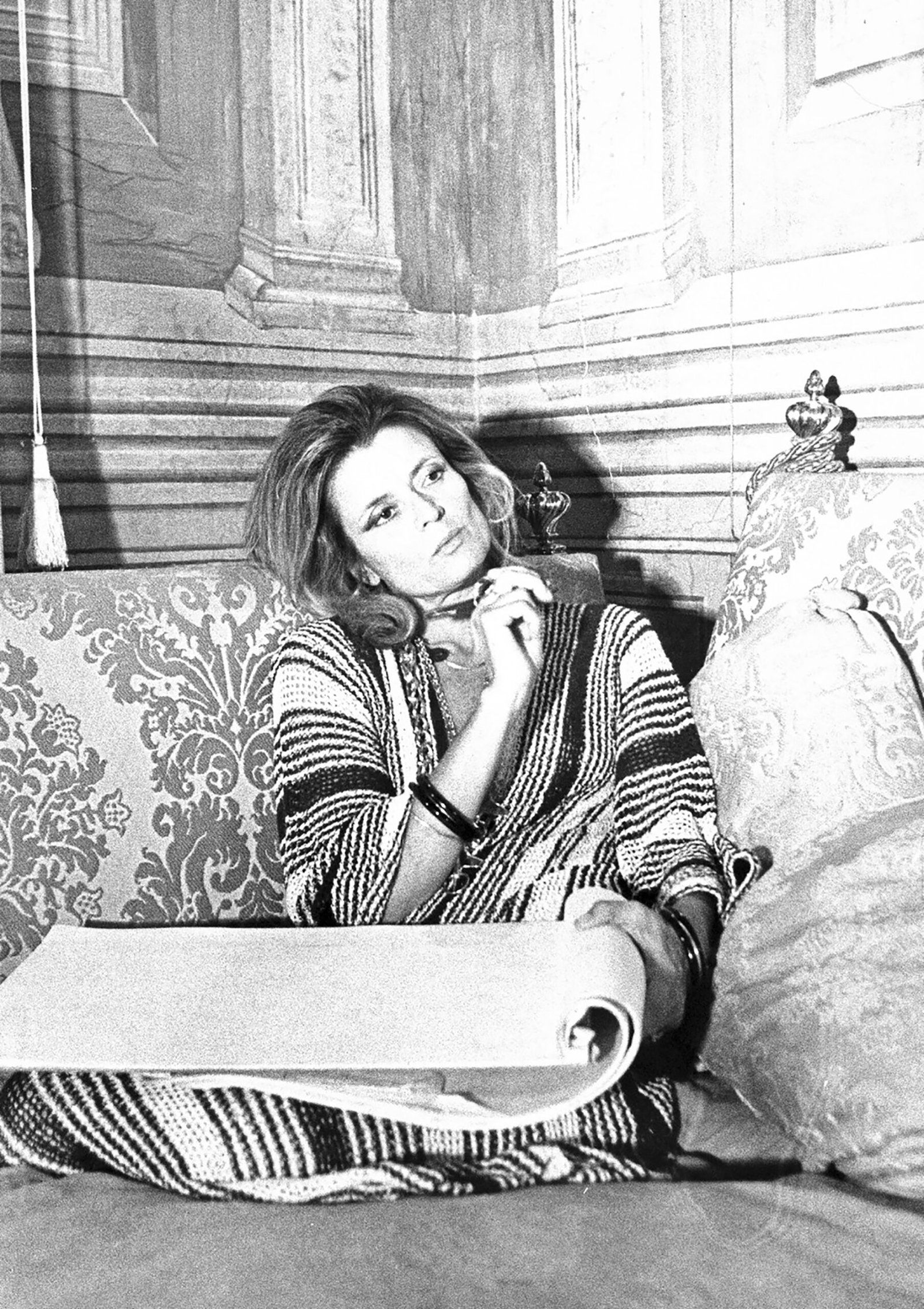 Portrait d’archive de la designer Gabriella Crespi, 1970.